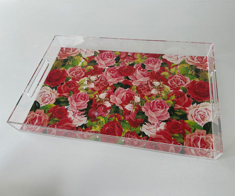 Endless possibilities acrylic tray - Red Flowers Insert