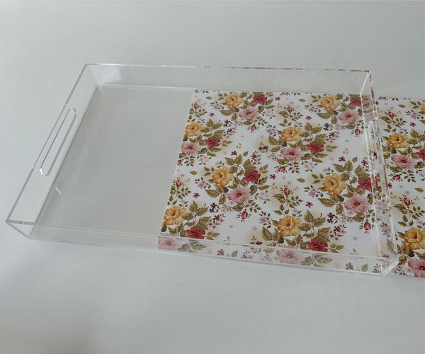 Endless possibilities acrylic tray - Flower and white Insert