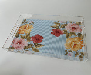 Endless possibilities acrylic tray - Flowers and Blue Insert