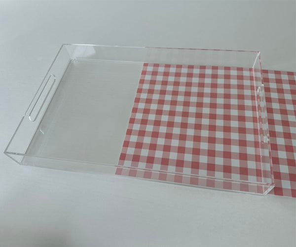 Endless possibilities acrylic tray - Gingham Red Insert
