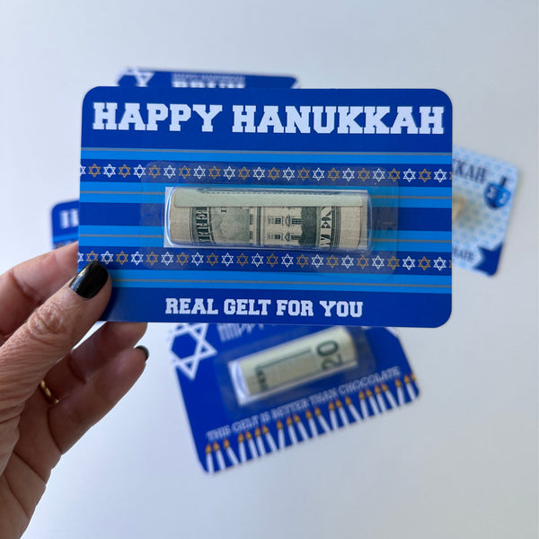 Gift cards money holder for Hanukkah (HAPPY)