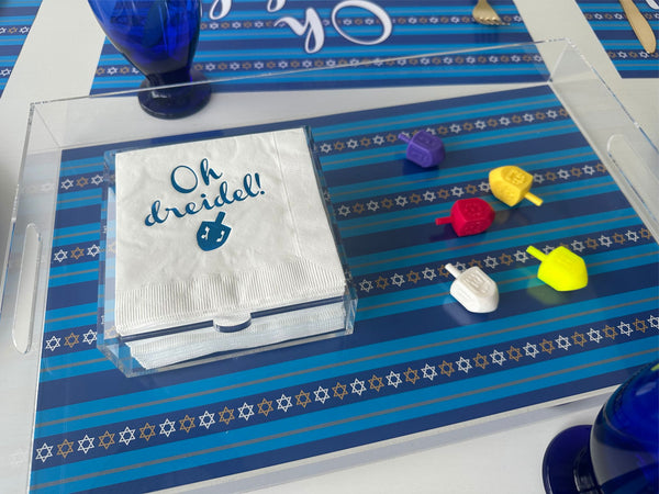 Endless possibilities acrylic tray - Hanukkah Blue