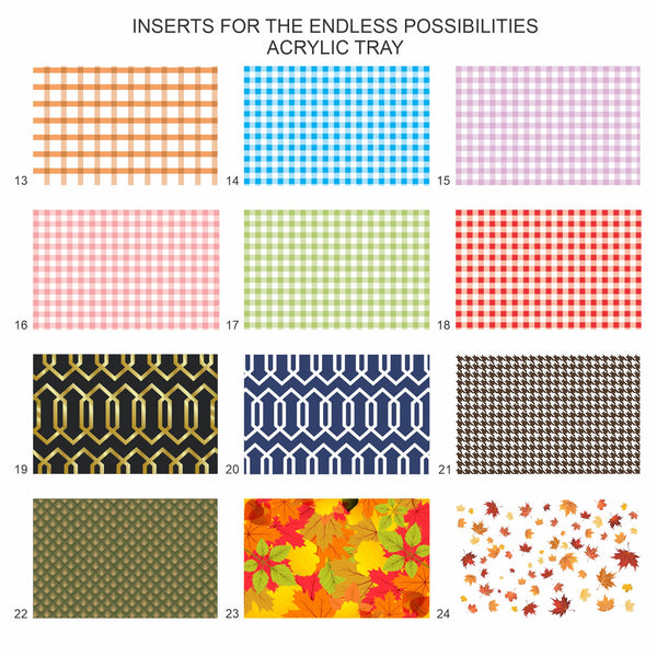 Add more Inserts for the Endless possibilities acrylic tray