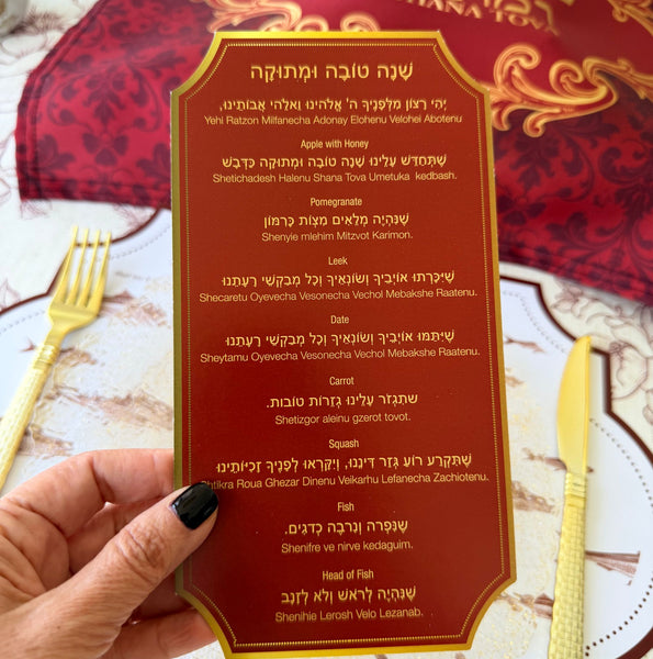 Rosh Hashanah Simanim Cards - Royal Shana