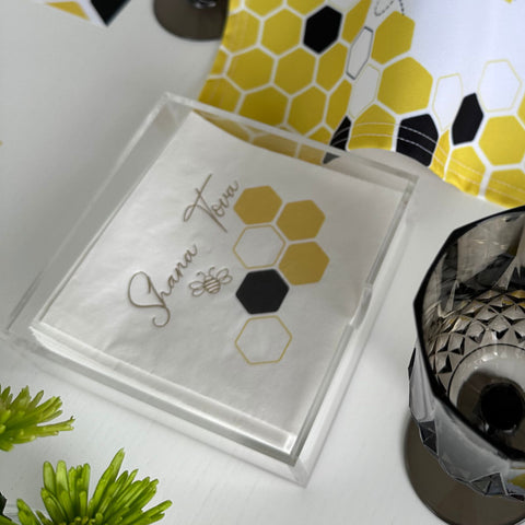 Rosh Hashanah napkins, Bee and Honey, set of 20