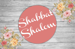 Set of 12 11 x 17  Paper Placemats Shabbat Shalom Rustic Style
