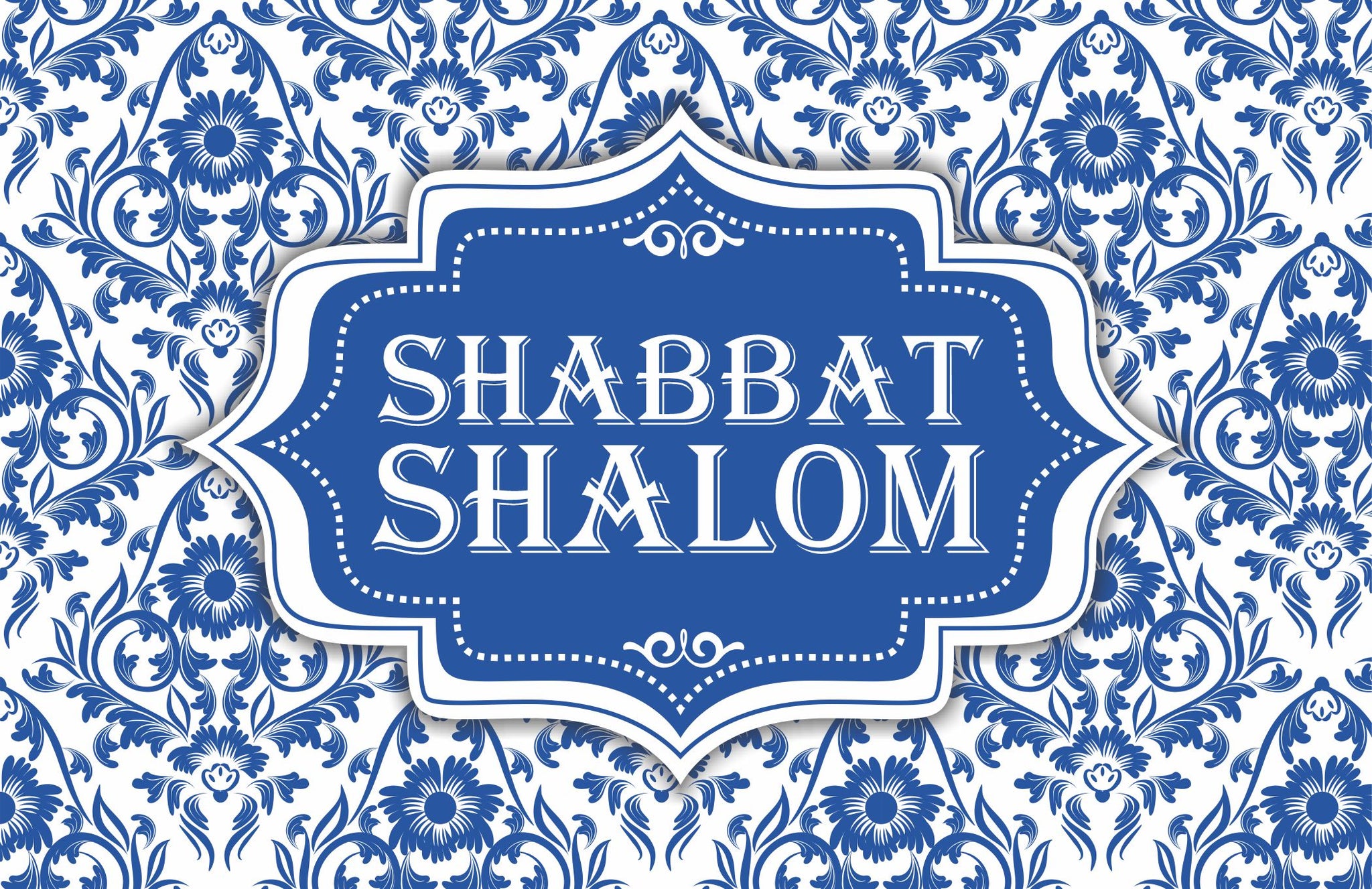 Set of 12 11 x 17  Shabbat Shalom paper placemats Chinese Style