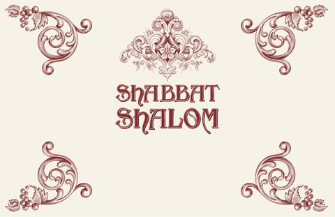 Shabbat Shalom vintage paper placemats