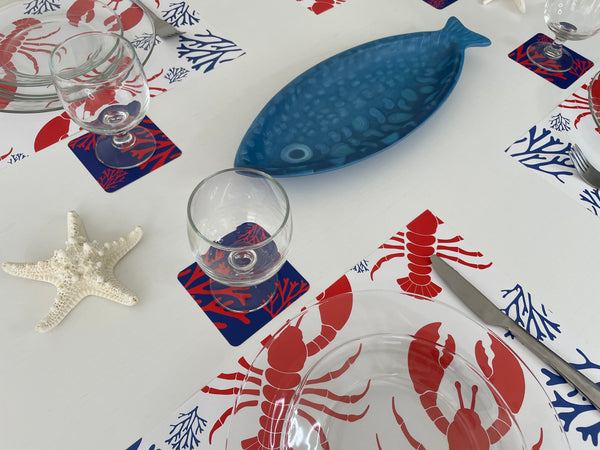 Nautical Placemats - Lobsters and Coral