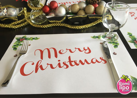 Christmas Placemats - White