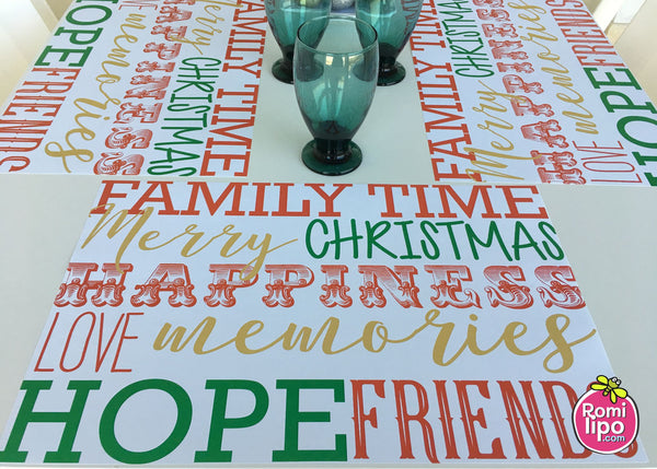 Christmas Placemats - Family Time