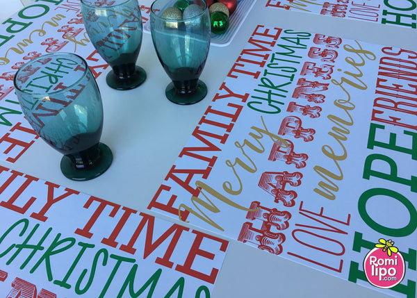 Christmas Placemats - Family Time