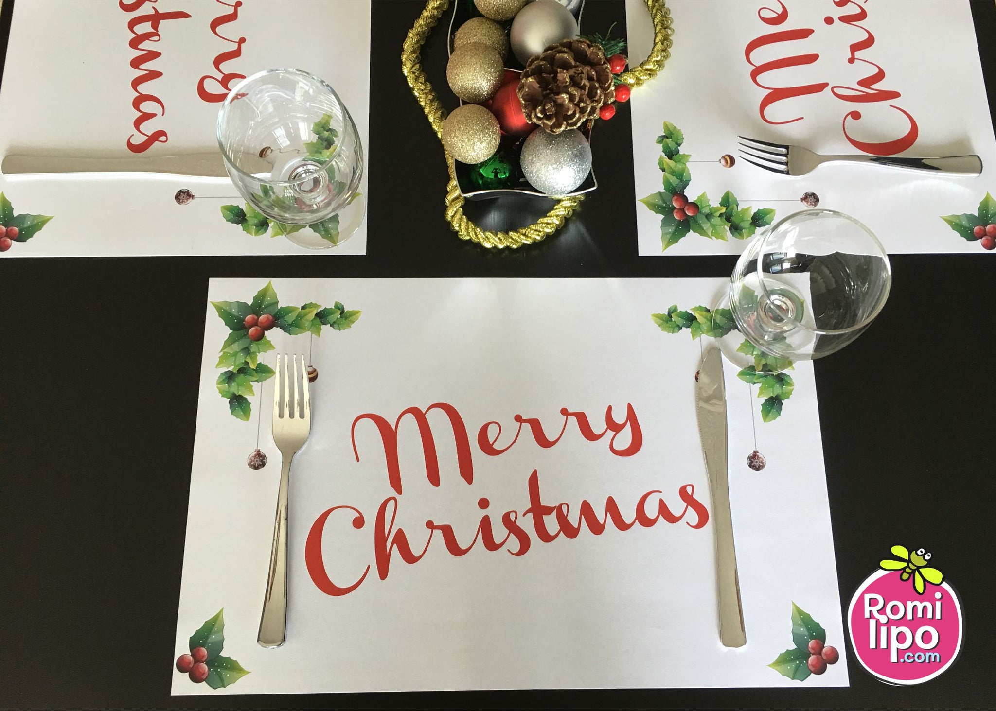 Christmas Placemats - White