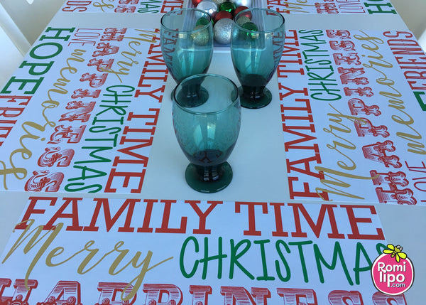 Christmas Placemats - Family Time