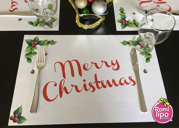 Christmas Placemats - White