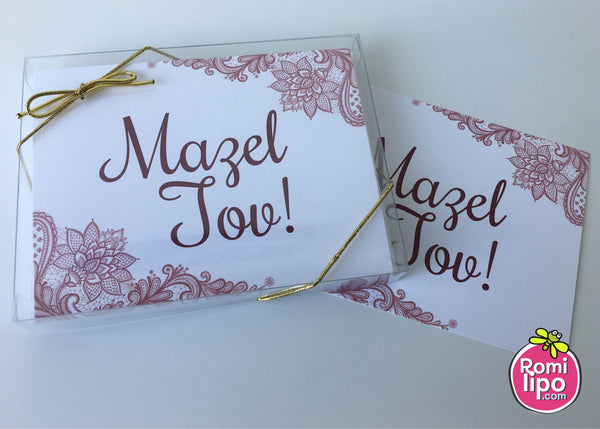 Mazel tov cards with matching envelopes - Classic 2