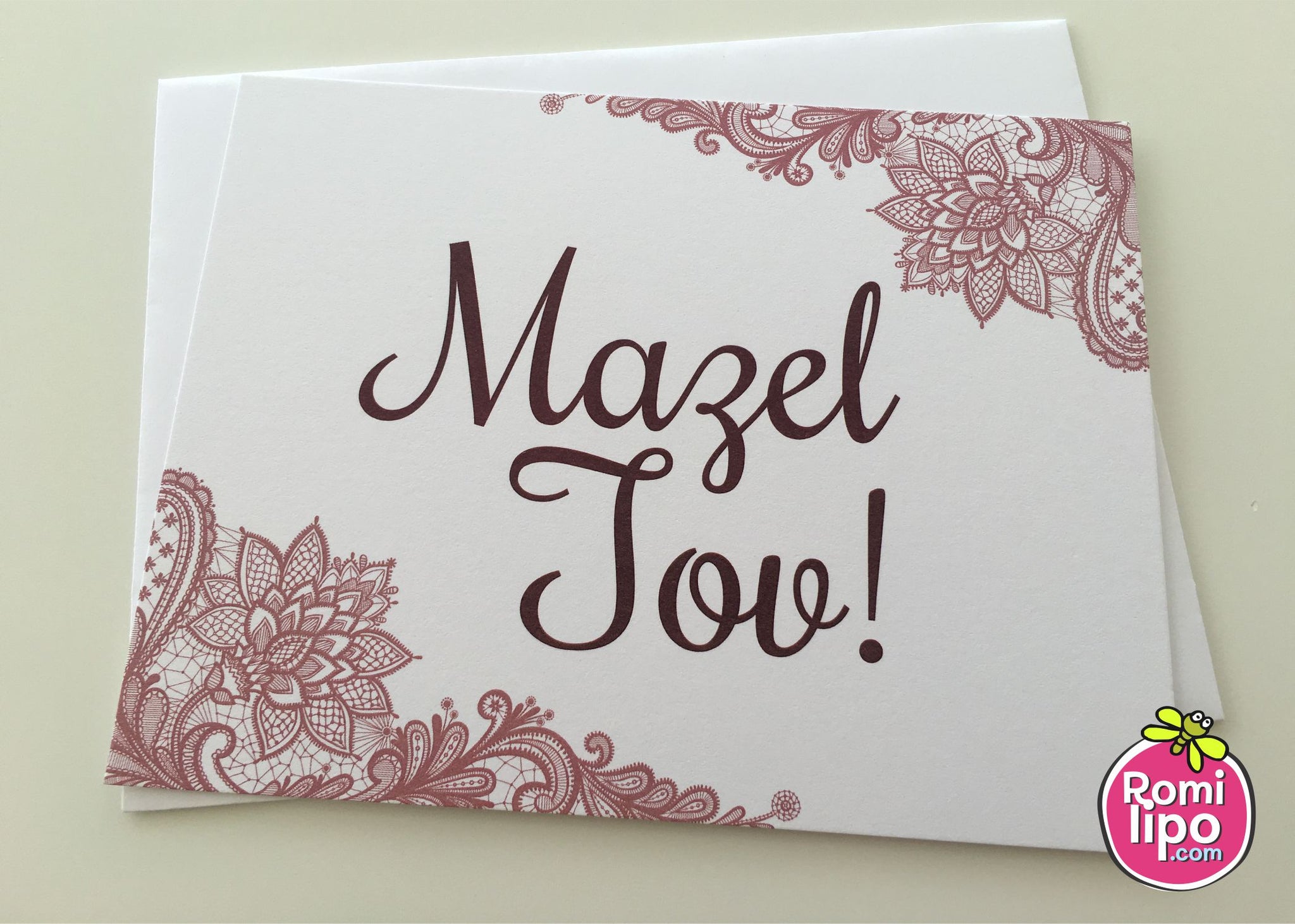 Mazel tov cards with matching envelopes - Classic 2
