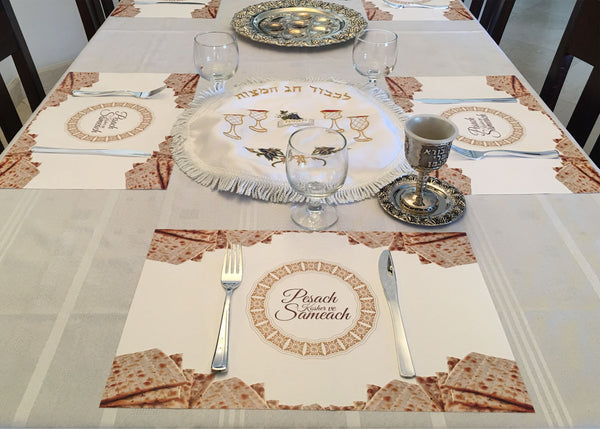 Passover placemats, matza, Set of 12 paper placemats