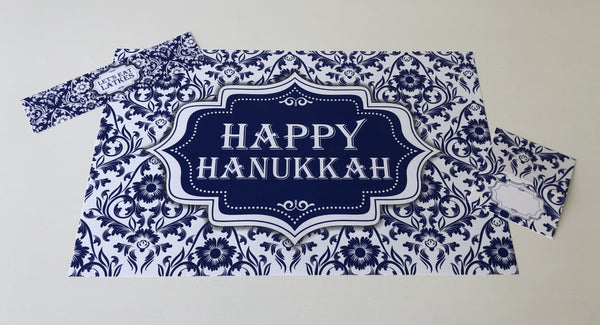 Hanukkah Set of Placemats, Napkin rings and place cards 3