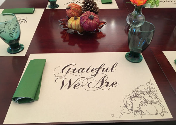 Thanksgiving Placemats - Grateful We Are, Craft Paper