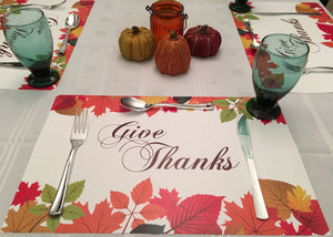 Thanksgiving Placemats - Give Thanks Autumn