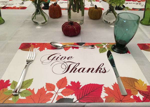 Thanksgiving Placemats - Give Thanks Autumn