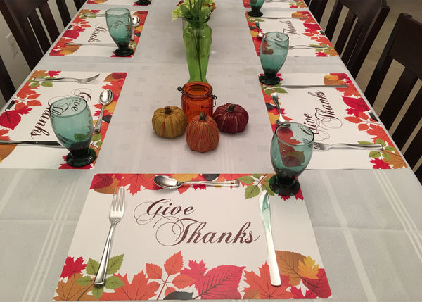 Thanksgiving Placemats - Give Thanks Autumn