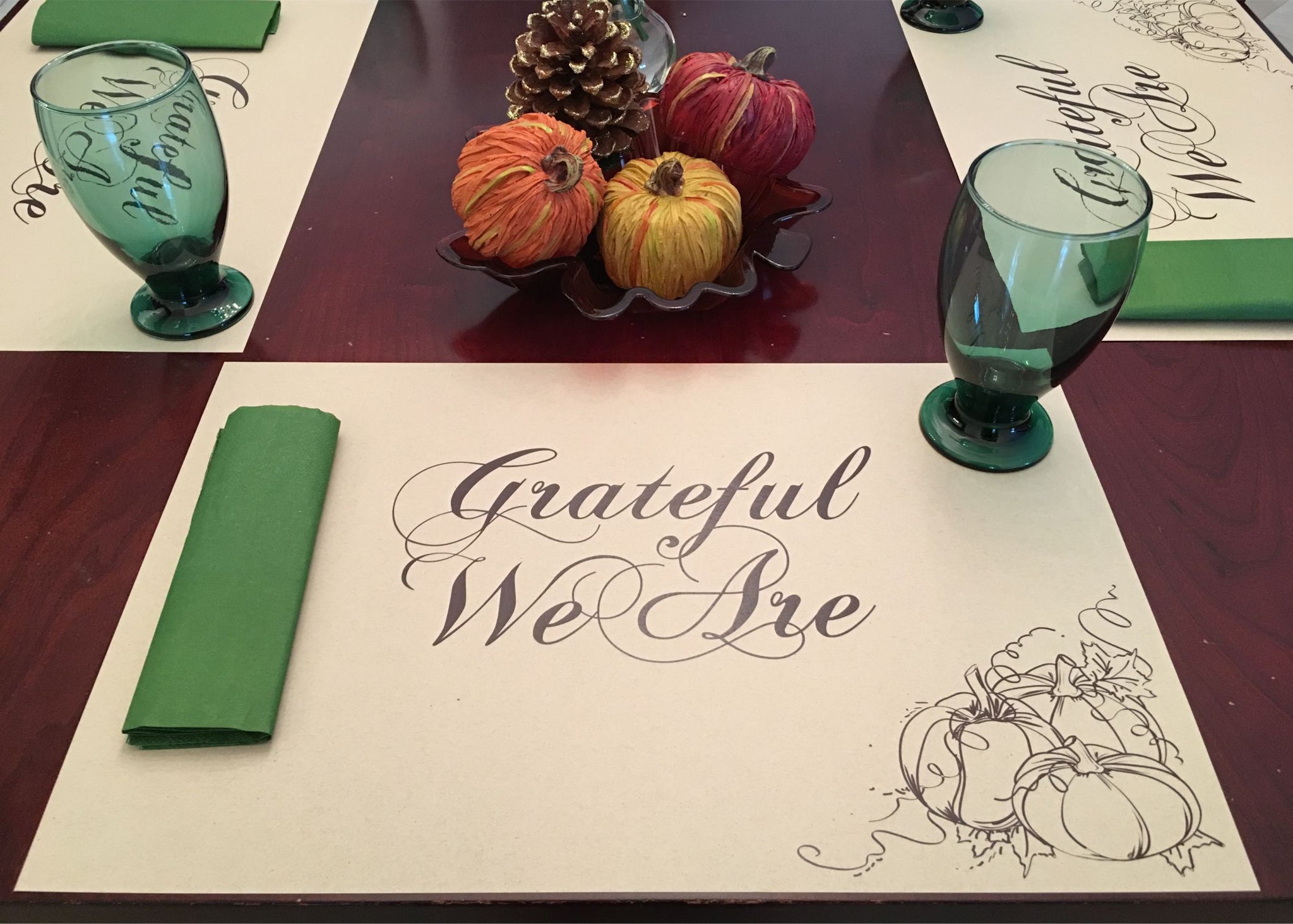 Thanksgiving Placemats - Grateful We Are, Craft Paper