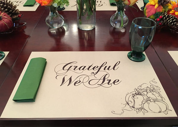 Thanksgiving Placemats - Grateful We Are, Craft Paper