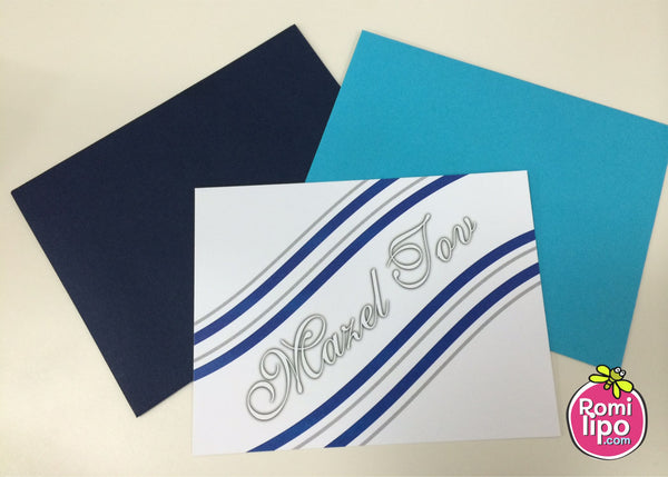Mazel tov cards with matching envelopes - Classic 3